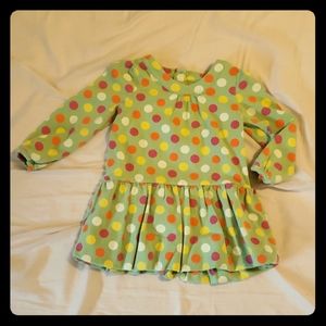 Girls Green polkadot dress